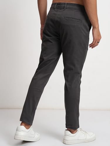 Image of Highlander Men's Slim Fit Formal Trousers | Ankle Length |Smart Trousers for Men | Chino Trousers for Men|Elegant Design | Comfortable Fabric for Daily Work & Formal Occasions