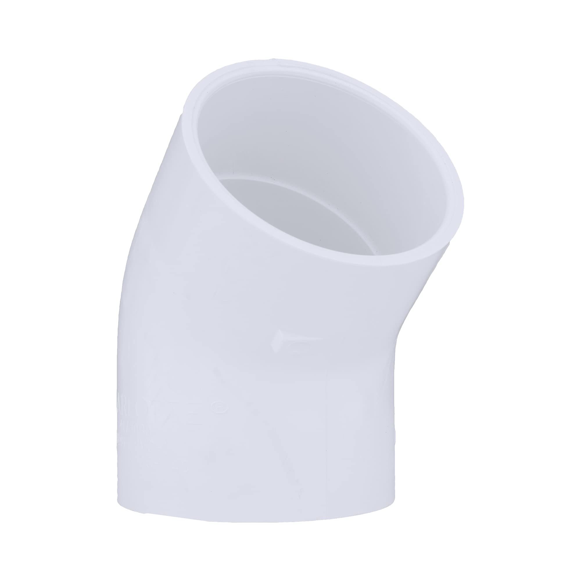 Codo PVC 45 grados de 3 pulgadas soluciona desvíos en tuberías blancas Schedule 40 1800HA