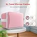 RyJaune Towel Warmer, 8.5L Towel Warmer Cabinet can Hold 12 Wet Facial Towels,Fast Heating with One-piece all-aluminum liner,Hot Towel Warmer Use for Spa,Hair Beauty,Salon - Pink
