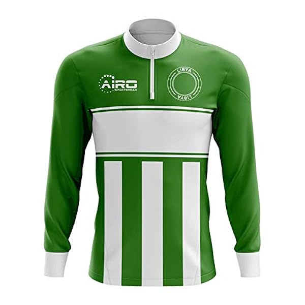 Airo Sportswear Libya Concept Voetbal Halve Zip Midlayer Top (Groen-Wit)