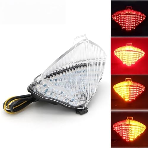 Luz trasera de freno integrada con intermitentes LED para moto YZF R1 2005 4