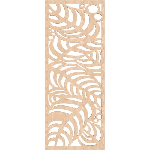Image of 17 3 /8 inchW x 44 3 /8 inchH x 3 /8 inchT Mills Decorative Fretwork Wood Wall Panels, Red Oak