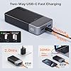 JUOVI Laptop Power Bank 20000mAh 65W, USB C In&Out Ricarica Rapida Powerbank Caricatore Portatile, Batteria Portatile Compatibile con Phone MacBook Tablet PC Computer Steam Deck J2931 (Nero)