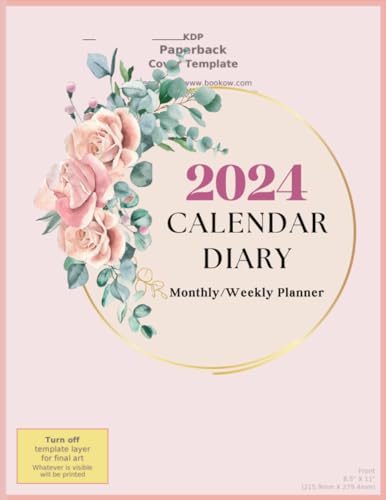 2024 Calendar Diary Monthly/Weekly Planner