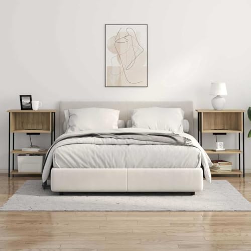 Petite Commode Chêne Sonoma pour une Chambre Ambiance Rustique et Connectée