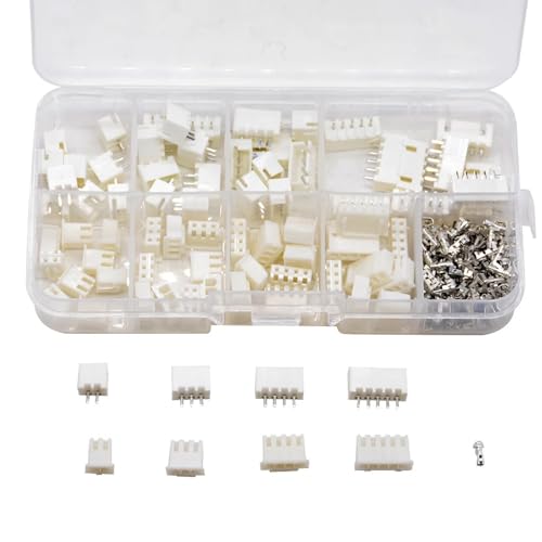 2.54mm JST XHコネクタ 230個セット2/3/4/5 配線端子ピン ハウジング・コンタクトピン 収納ケース付