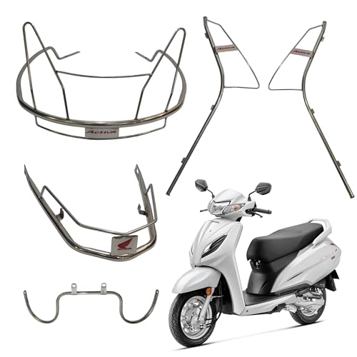 Image of Activa 6G Accessories Chrome Body Guard Stillness Steel Material Suitable Only Honda Activa 6G Bs6 Scooty (Full Set With Fiting)