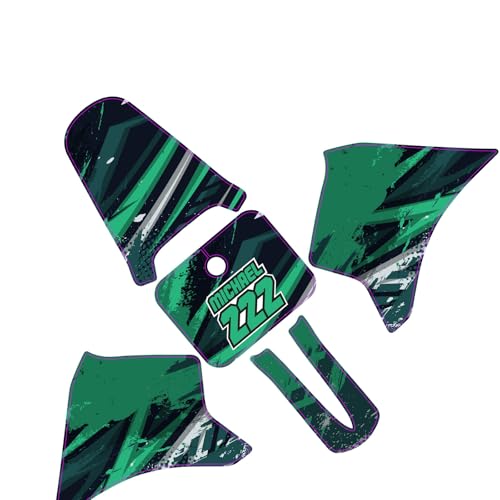 MC MOTOPARTS Custom Number Wrap Fairing Graphics Kit Decal Sticker Glossy C10 Compatible with Razor MX350 MX400