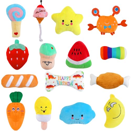 Set 30 unidades de juguetes mordibles con chirridos para perros miniatura 3