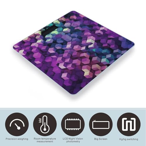 Báscula Digital de Baño con Vidrio Templado y Pantalla LED miniatura 3