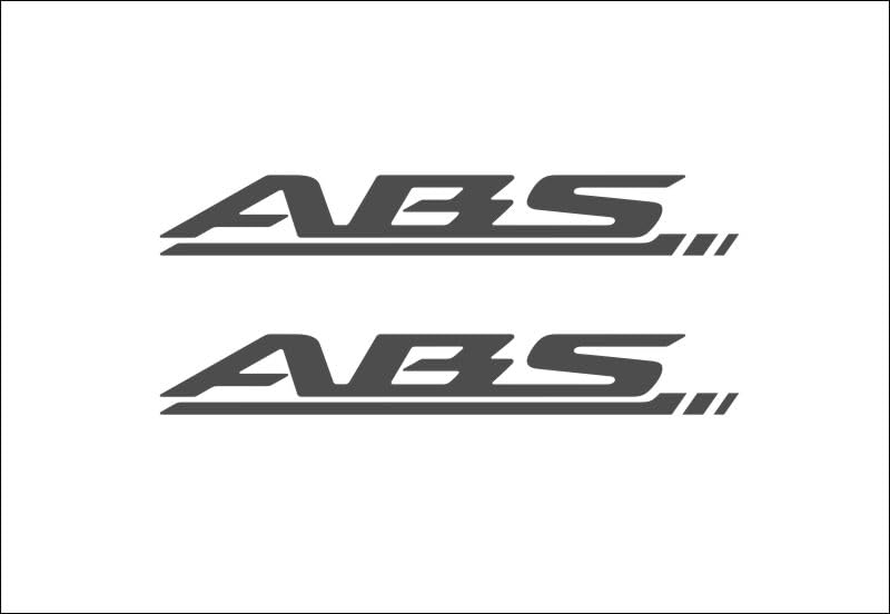 ABS Logo Decal Sticker for All Cars and Motorcycle Models by Maya Stickers ® (Grey)-image-22