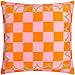 furn. Oranges gestreifter Outdoor-Kissenbezug, 43 x 43 cm, Orange