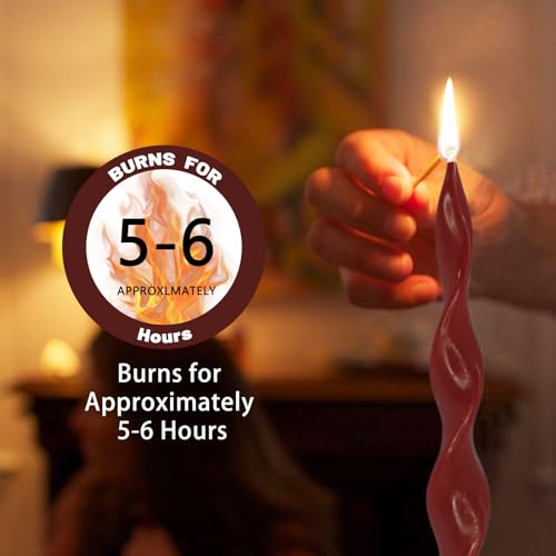 Bougies de Noël en spirale rouges sans odeur pour illuminer vos convives - 6