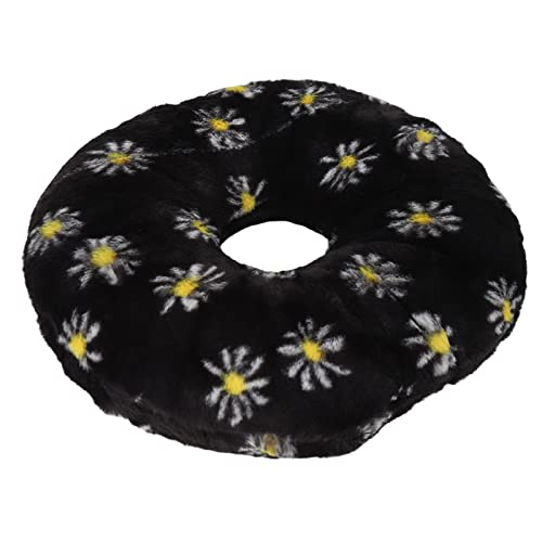 Schlafbrötchen-Kissen, Schmerzlinderung, Nackenstütze, Ohrpiercing-Kissen mit Löchern für Ohrenschmerzen Schwarz Gelb Cover