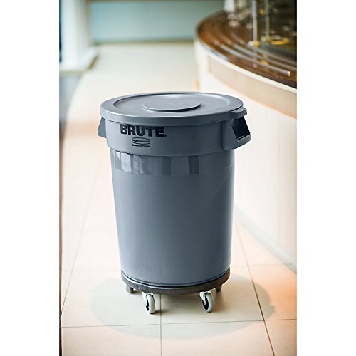 Rubbermaid Commercial Products Brute Trash Can Dolly with Wheels, Black