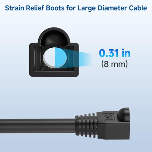 Capuchones Cable Matters 180067-BLK de alta resistencia para terminaciones de cableado premium 3