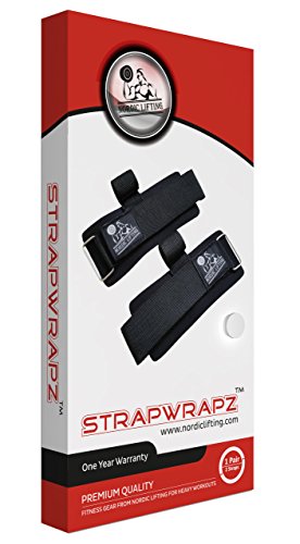 Nordic Lifting Strapwrapz, Lifting Straps and Wrist Wraps Functionality in 1 for Weightlifting, Powerlifting and Crossfit for The Best Support with Neoprene Padding