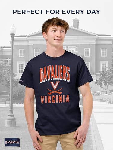 Image of JanSport NCAA Officially Licensed Campus Short Sleeve T Shirt for Men, Soft & Breathable Pre-Shrunk Cotton Crewneck T Shirt