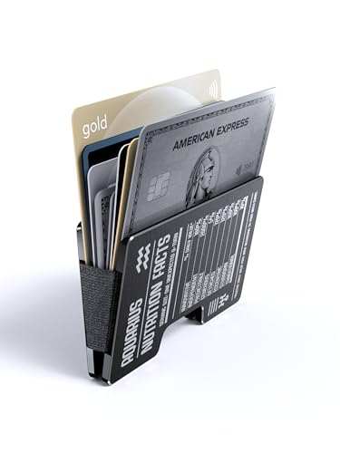 Aquarius Wallets for Men - RFID Blocking, Slim Minimalist Wallet with 2 Interchangeable Money Clips - Thin Aluminum Credit Card Holder - Laser Engraved Finished (Aquarius)3
