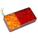✔ Estándar europeo: estas luces traseras LED han pasado la certificación europea de homologación E. Se aplica a caravana/camión/remolque/lámpara trasera/barco, úsalo como luz trasera/indicador/marcha atrás/parada