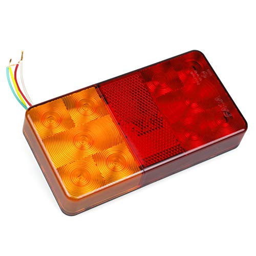 Uenjoy 12V LED Luces de remolque Luz de freno trasera universal Indicador impermeable Cover