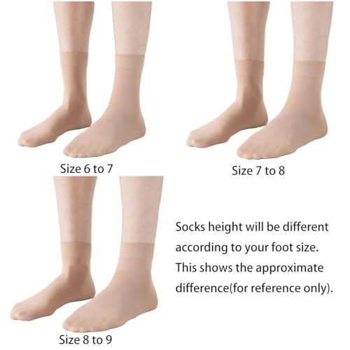 image for FITU Women's 50D Extra Soft 12 Pairs Sheer Nylon Stockings Ankle High 