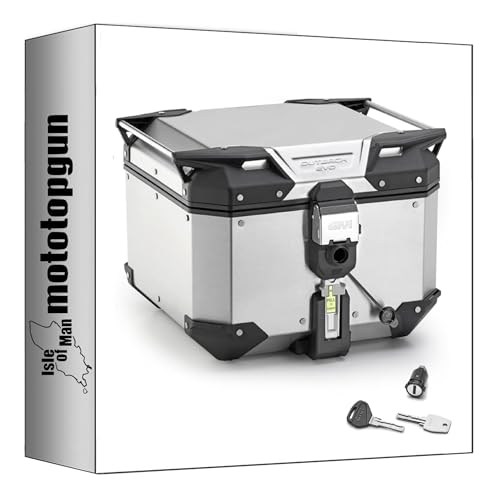 givi motorradkoffer obkev42a monokey trekker outback evo smart aluminium 42 lt + träger kompatibel mit triumph tiger 900 2020 2021 2022 2023 mototopgun