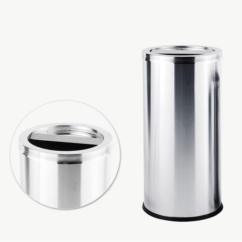 Caneca de basura para cocina 15L/25L/50L acero inoxidable con tapa blanda y pedal miniatura 3