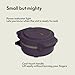 bella Snack-n-Store Mini Waffle Maker, EverGood™ Ceramic Nonstick Coating, Cord Wrap, Ready Indicator Light & Cool Touch Handles, Stackable Design & Customizable Plates, 350 Watt, Plum