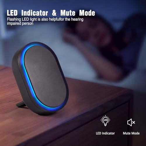 Brencco Funkklingel, 300m Reichweite IP55 Funkklingel Aussen Wasserdicht, Klingel Haustür, Türklingel Funk, Haustürklingel, Doorbell 5 Lautstärkestufen, 60 Melodien (Schwarz) – Bild 5