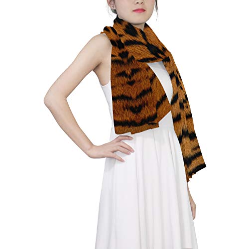 AUUXVA Tiger Print Women Silk Scarf Tiger Pattern Lightweight Long Soft Chiffon Shawl Wrap Neck Scarves Muffler for Ladies Girls Men3