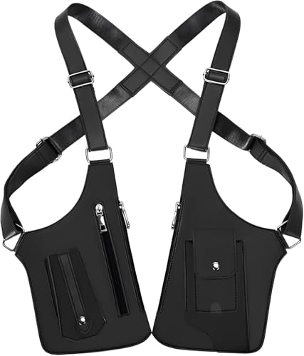 Funda de pecho de cuero sintético con correas en X para máxima seguridad