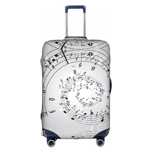 X-Large Elastic Luggage Set Covers â€“ Zipper Protector Suitcase Covers â€“ Lightweight For Business Trips and Travel Music Note Wall
