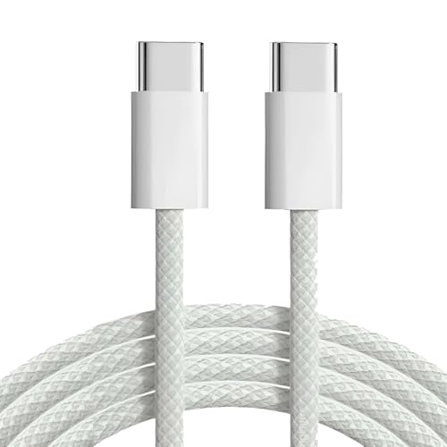 Image of Original Fast Cable Type-C to Type-C Cable 60W Fast Charging, 480Mbps Data, Nylon Braided| For Smartphone Tablet iPhone iPad Laptop MacBook Samsung S25 /S24 /Flip (1M)