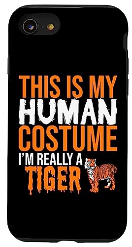 �n���E�B�� - This Is My Human �R�X�`���[�� I'm Really A Tiger �X�}�z�P�[�X iPhone SE (2020) / 7 / 8 �p