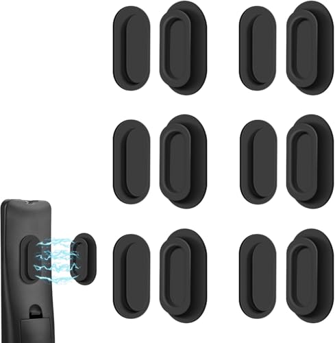 AMAZYC-US 6 Pack Magnetic Remote Control Holder – Upgraded Silicone Magnetic Wall Mount for TV, Fan & Air Conditioner Remotes – Self-Adhesive, No-Drill Remote Control Holder Wall Mount