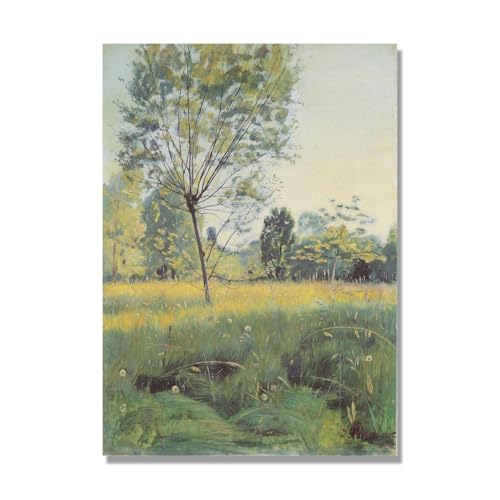 Impressions sur toile haute définition Golden Meadow Ferdinand Hodler 50x70cm sans cadre