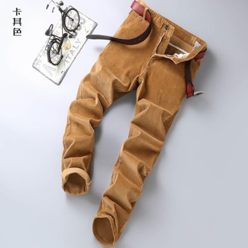 SevenBoy Mens Corduroy Dress Pants Casual Slim Fit Slacks Stretch Trousers4