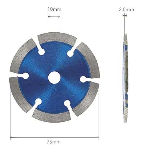 Disque à tronçonner diamanté béton universel 75 mm à coupe nette sans bavure - 5