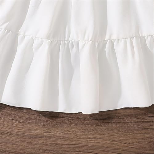 Kids Girls Summer Dress Solid Girls Ruffle Dresses for Middle Large Children Casual Dress for Wedding Guest3