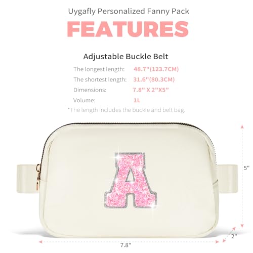 Image of Uygafly Gift for Teen Girls Kids Daughter Her - Birthday Gifts for 3 4 5 6 7 8 9 10 11 12 13 Year Old Girls,Fanny Pack Crossbody Bag Purse Belt Bag Cute Trendy Stuff | Cream,A