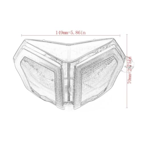 Intermitentes integrados Ducati 848 luz trasera para sustitución de colín 4