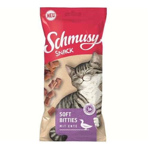 Schmusy Snack Soft Bitties - Katzenleckerli mit Ente - Bundle - 16 x 60 g