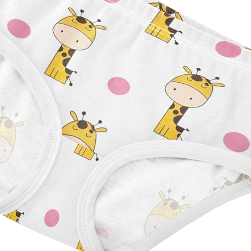 Cute Cartoon Giraffes White Toddler Underwear Custom 2t Cotton Panties Little Girl Cartoon Briefs Underpants4