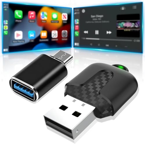 Image of Wireless Carplay Adapter, Convert Wired to Wireless CarPlay, Compatible with CarPlay, Plug and Play, Type-C /USB, Suitable for 800+ Vehicles (Matte Black)