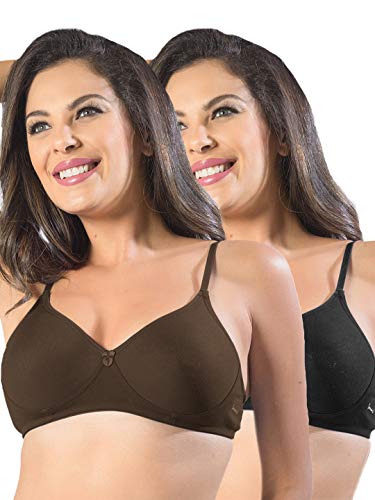 Image of SONARI Womens Non Padded Cotton Bra | Wire Free, Medium Coverage, Seamless Cups, Comfortable Polyester Cotton Blend Fabric | Adjustable Straps, Ideal for Everyday Wear - Smile