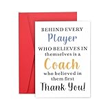 Coach Thank You Cards Coach Gifts for Men Women Soccer Coach Thank You Cards Bulk Baseball Coach Appreciation Gifts for Volleyball Football Coach Cheer Coach Christmas Stocking Stuffers Valentines