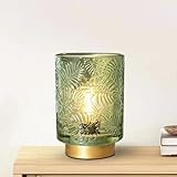 TOBEOME Small Battery Operated Lamp - Portable Cordless Lamp for Home Decor, Glass Table Lamp with Decor Aesthetic Jade Green - Image 7