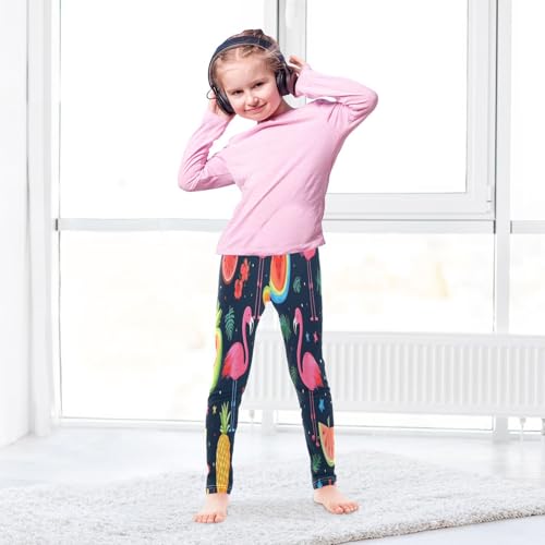 Toddler Girls Leggings Printed Yoga Pants Leggings Love Peach Flamingo for Kids4
