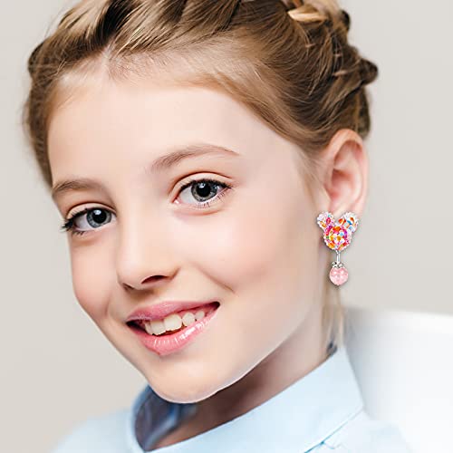 Hicdaw Kids Clip On Earrings, 30Pairs Clip On Earrings For Girls Play Earrings For Party Favor Kids Princess Play Jewelry #TOP5